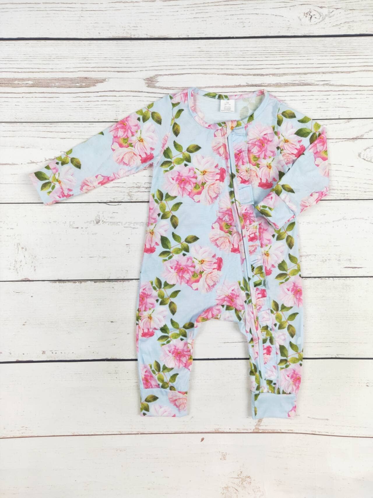 Baby Girl Flower Bamboo Zippy Sleeper