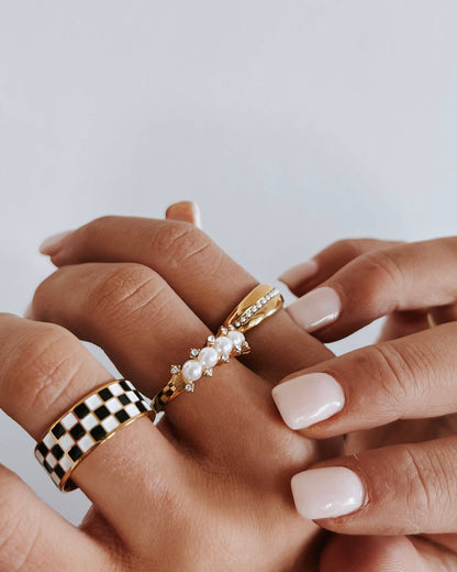 Rellery Checkerboard Ring || Choose Color