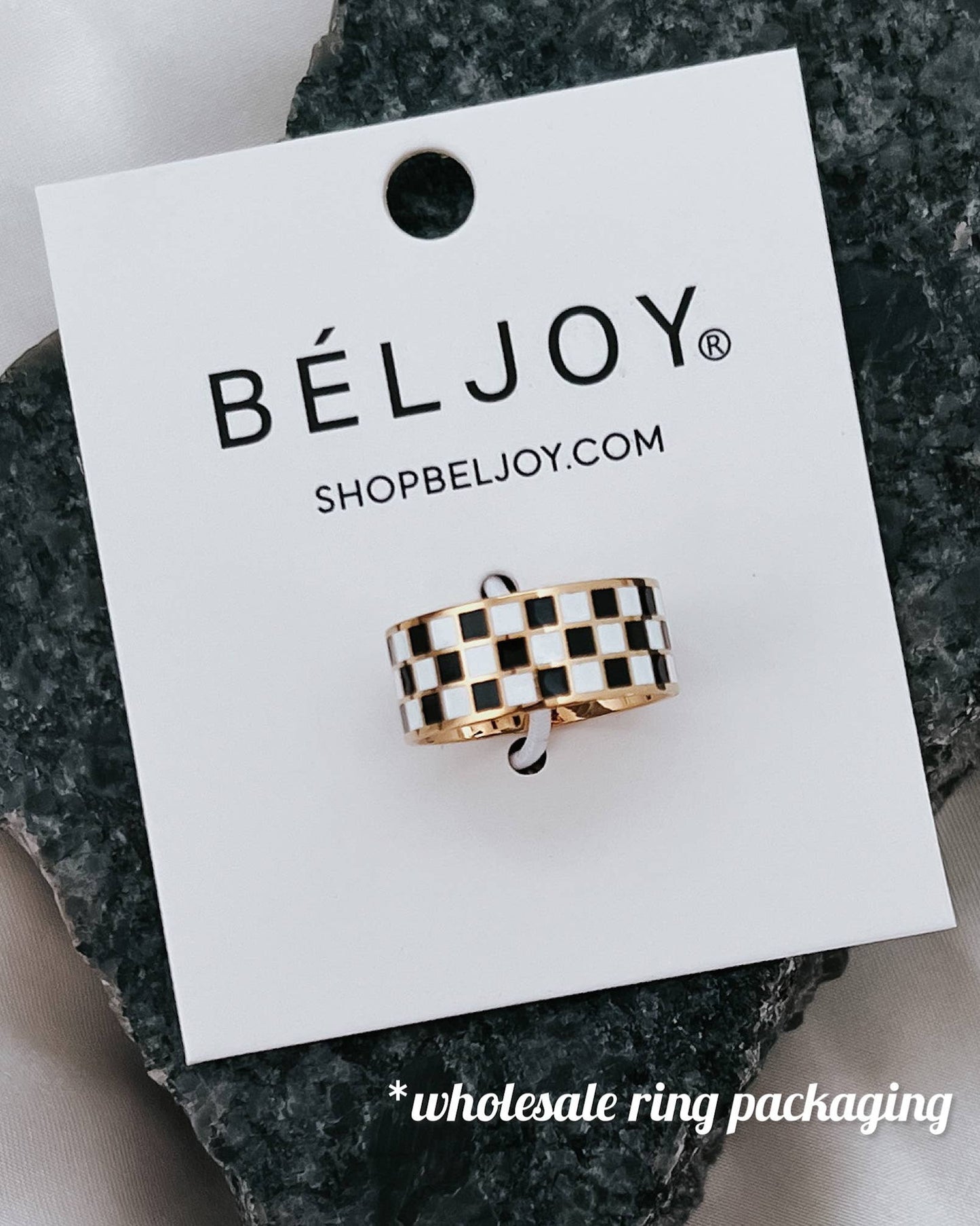 Rellery Checkerboard Ring || Choose Color