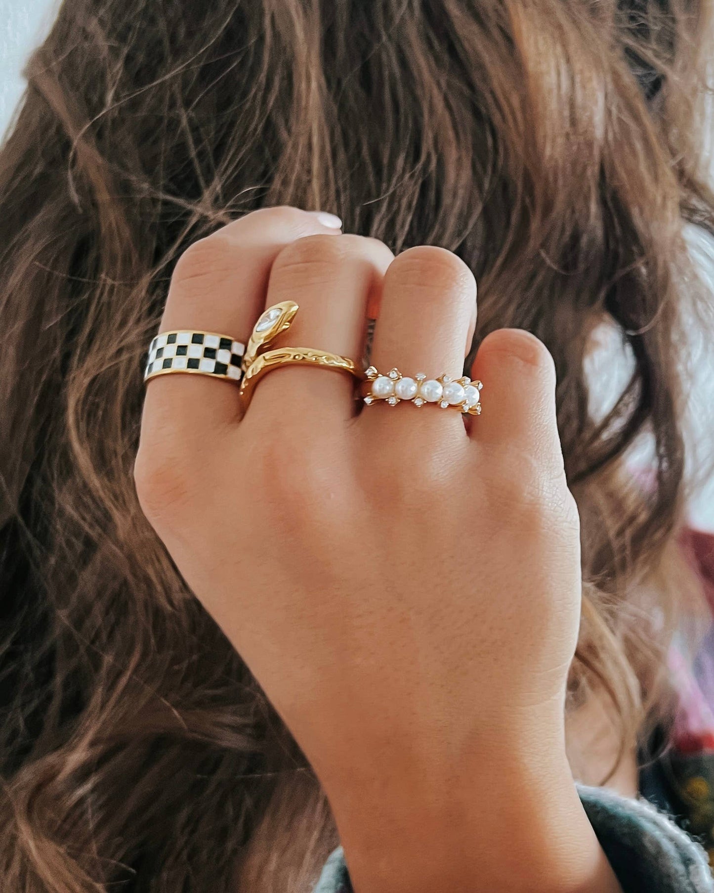 Rellery Checkerboard Ring || Choose Color