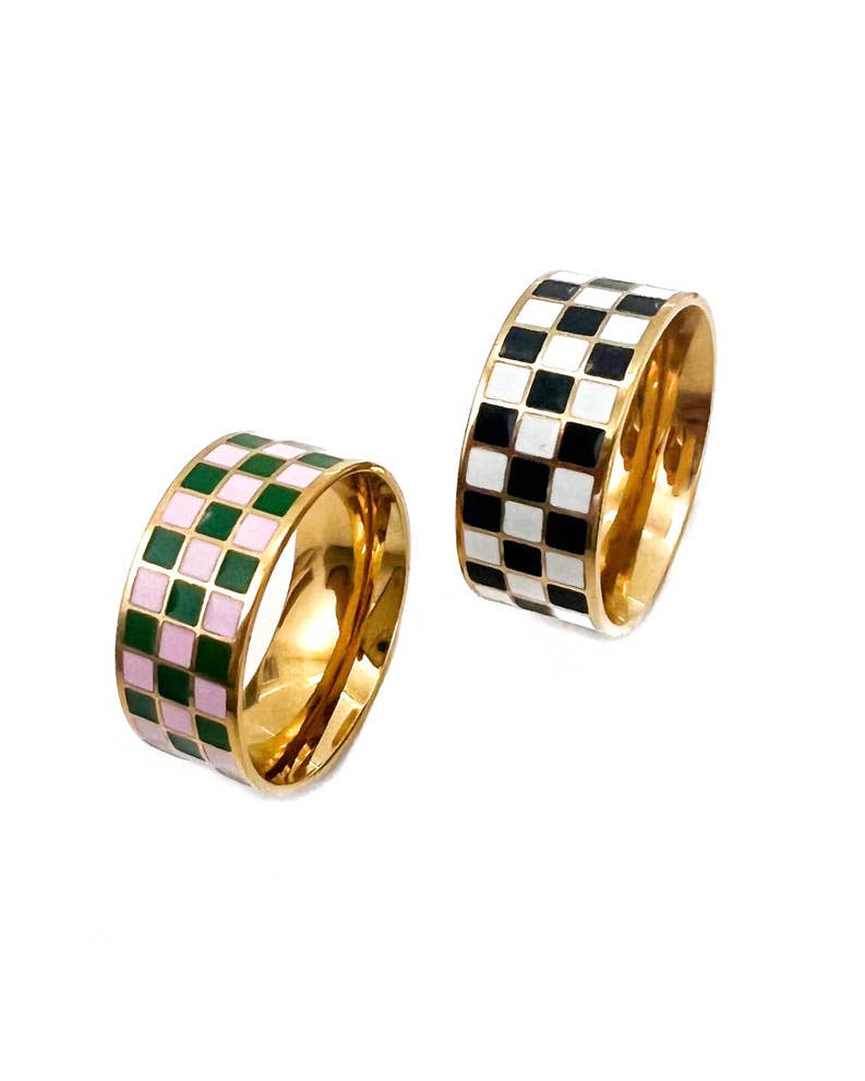 Rellery Checkerboard Ring || Choose Color