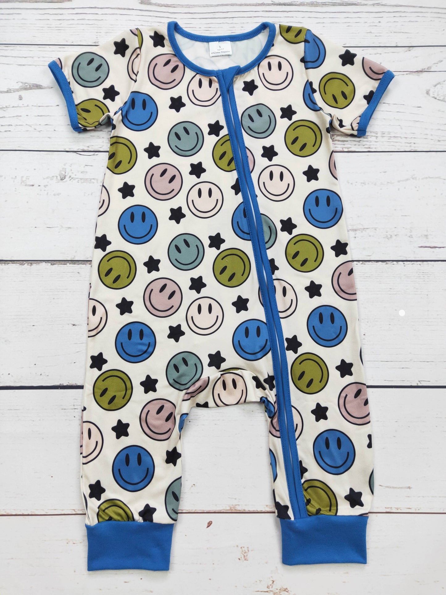 Baby Boy Smile Printed Zip Sleeper