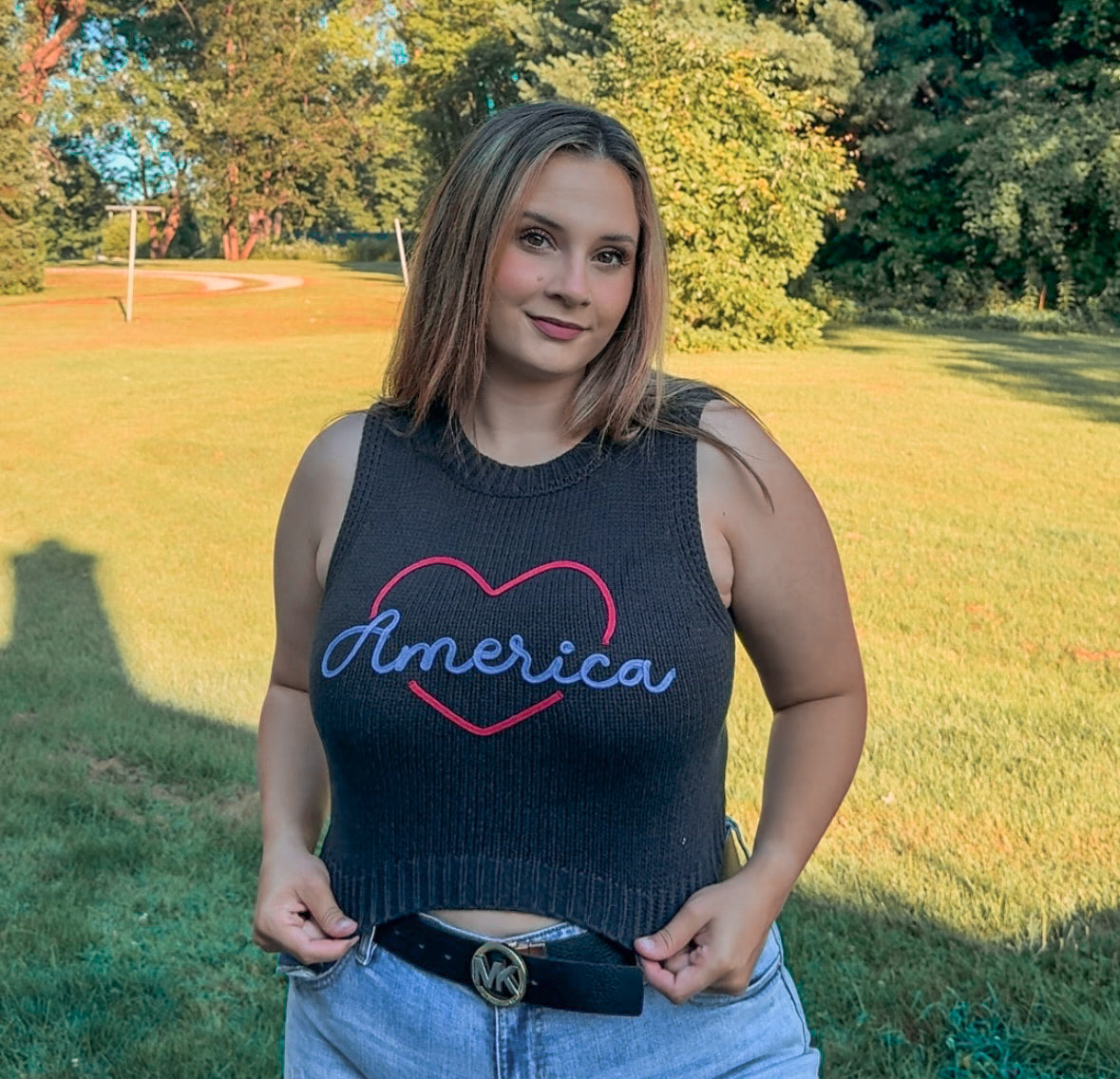 American Girl Knit Top