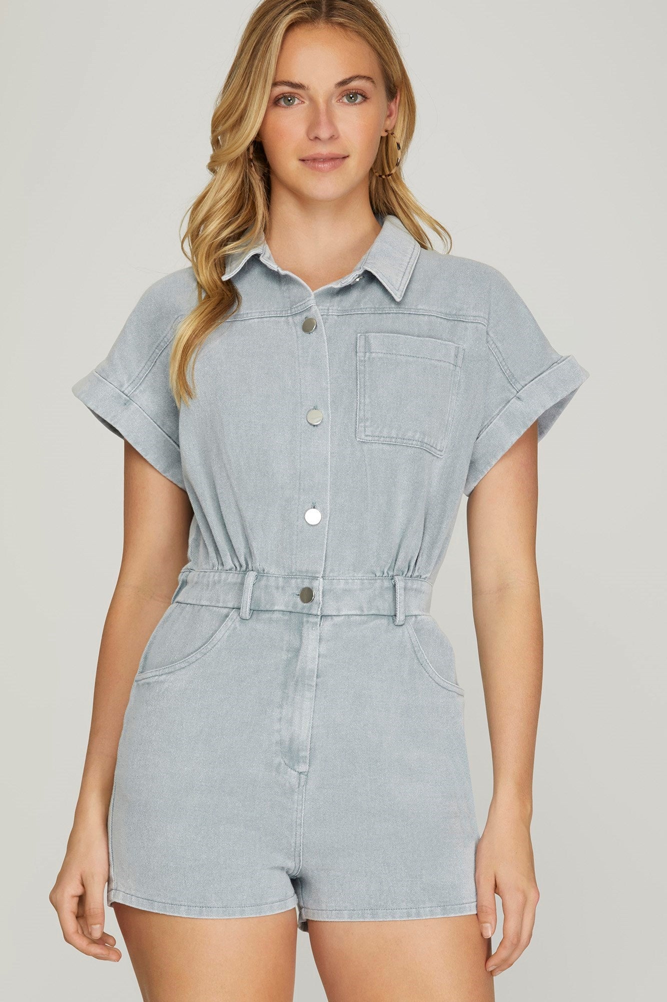 Georgia Woven Short Sleeve Romper